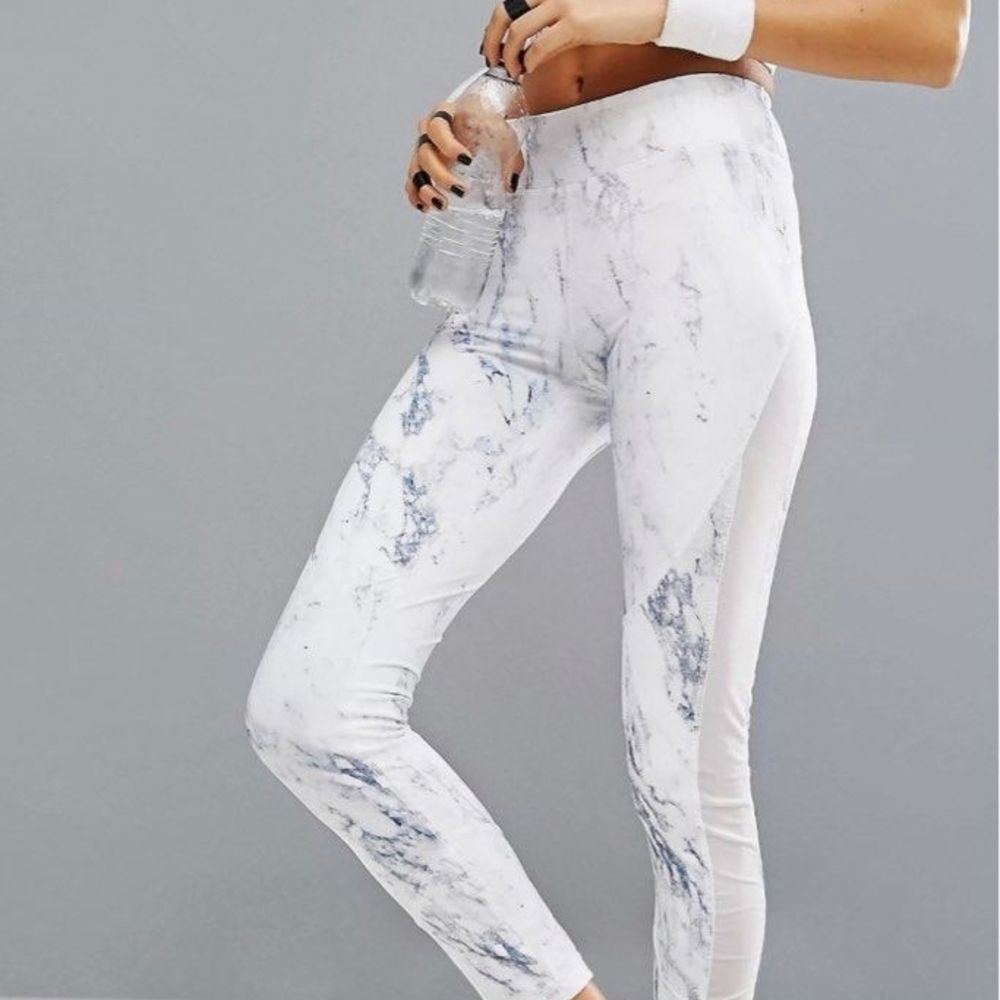 Varley Marble Ink Leggings with Side Mesh Detail